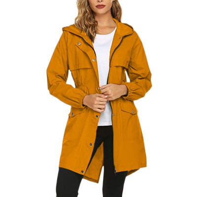 

〖Follure〗Women Solid Rain Jacket Outdoor Hoodie Waterproof Hooded Raincoat Windproof Tops