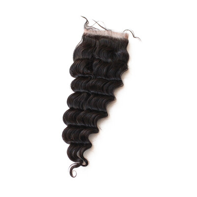 

Dolago Brazilian Virgin Hair Deep Wave Human Hair Lace Closure 4x4 Free Part