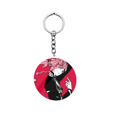 

CAR-TOBBY Anime Jojo Bizarre Adventure Keychain Cosplay Prop Accessories Key Ring Jewelry Pendant