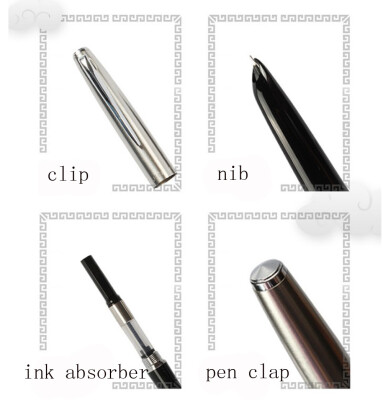

Siaonvr Smooth Slim Silver Deluxe JinHao 911 Fountain Pen 038mm Extra Fine Nib