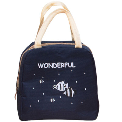 

Item Fashion Portable Insulated Canvas Lunch Bag Thermal Food Picnic Lunch Bags Cooler Tote Bag