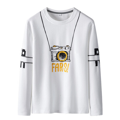 

Toponeto Mens New Fashion Autumn Winter Long Sleeved T-shirt Personality Printing Tops