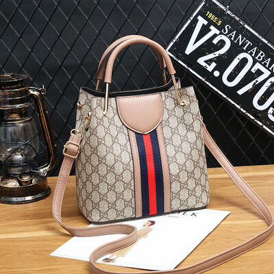 

Shanghai new lady fashion European&American handbag old flower bucket bag one shoulder slanted female bag big bag