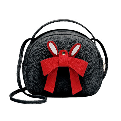 

Bags For Women Red Big Bow Girls Portable Change Bag New Trend Product Solid Color Messenger Bags Crossbody