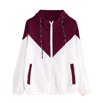 

Women Hoodies Sweatshirt Autumn Windproof Patchwork Hooded Jacket Tops Fashion Casual Long Sleeve Femal Coat Plus SizeOutwear