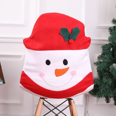 

〖Follure〗Christmas Snowman Kitchen Table Chair Covers Holiday Home Decoration