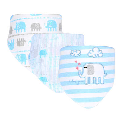 

3pcsSet Cartoon Reusable Baby Burp Bibs Triangle Adjustable Saliva Towel