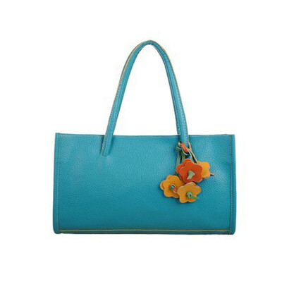 

Tailored Fashion girls handbags leather shoulder bag candy color flowers tote YE