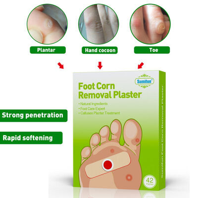 

42 PcsBox Sumifun Warts Thorn Curative Calluses Callosity Detox Foot Pads Foot Corn Removal Patch Medical Patches