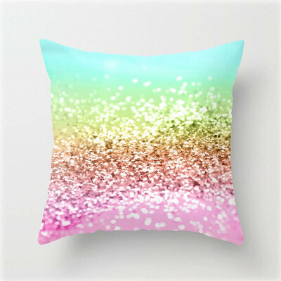 

1Pcs Shining Colour Peach Skin Pillow Case Cover Slipcover Decorative Home Room Cushion Cover Throw Pillow 45x45cm
