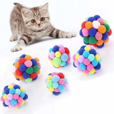 

1Pcs Colorful Puppy Dog Cat Rainbow Ball Pet Toy Pet Interactive Play Toy