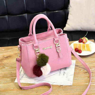 

Tailored Women Hairball Ornaments Tote Solid Sequins Handbag Purse Messenger Shoulder Bag