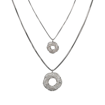 

Europe&America exaggerated double necklace long sweater chain wild autumn&winter fashion necklace ladies accessories pop o