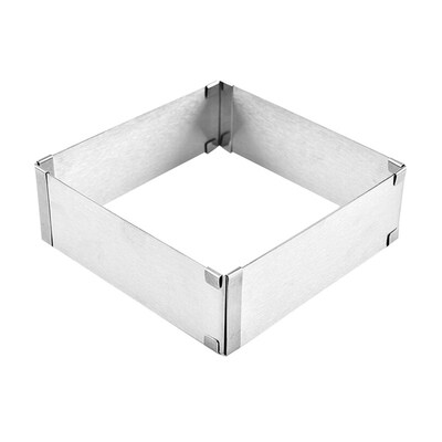 

Adjustable Stainless Steel Square Cake Mold Mousse Cutter Bakeware Mould Tool