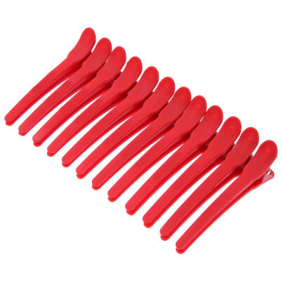 

12pcs Hairdressing Sectioning Clamps Clips Plastic Salon Hair Styling Tools