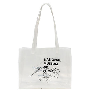 

Transparent Totes Girls Shoulder Handbags Women Letter Print Shopping Bags