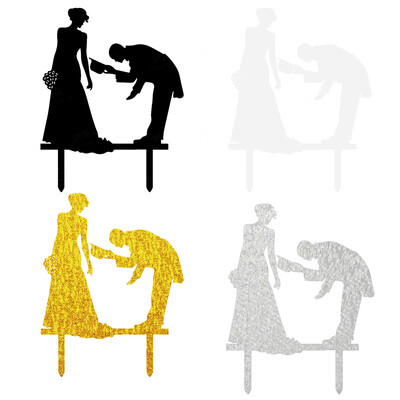 

Wedding Birthday Cake Topper Gentle Man Lady Invitation Topper Cake Candle Alternative Insert Party Oranment