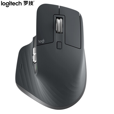 

Logitech MX Master 3 Mouse Wireless Bluetooth Mouse Office Mouse Right Hand Mouse Dual Mode Union Graphite Black Belt Wireless 24G Receiver