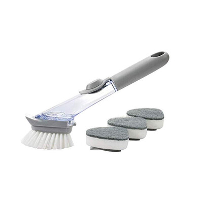 

Kitchen Dish Scrubber Dishwashing Scrubber Sink Brush for Dish Scrub Brush with Soap Handle Dishwasher Brush