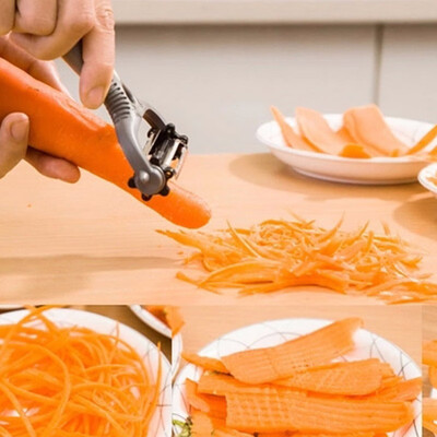 

Multifunctional 360 Degree Rotary Potato Peeler Vegetable Cutter Fruit Melon Planer Grater Kitchen Gadgets with 3 Blades