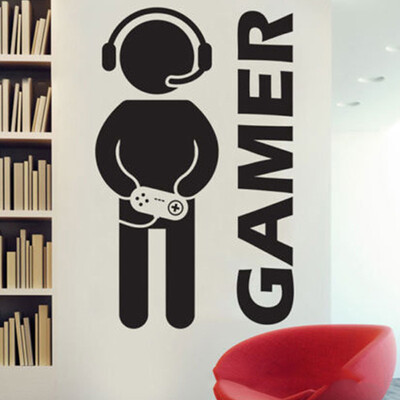 

Gamer Wall Sticker Video Game Art Vinyl Wall Decal Mural Decor for Boys Room