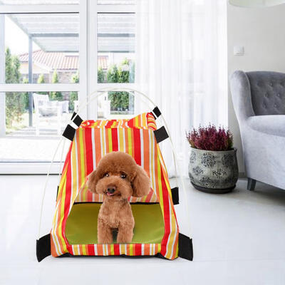 

Greensen 1 pcs Colorful Summer Breathable Folding Portable Pet Dog Tent Cat Indoor Outdoor House