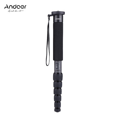 

Andoer C-555 155cm51ft Carbon Fiber Camera Monopod Unipod Stick 6-Section with Carry Bag Max Load 10kg22Lbs for Nikon Canon So
