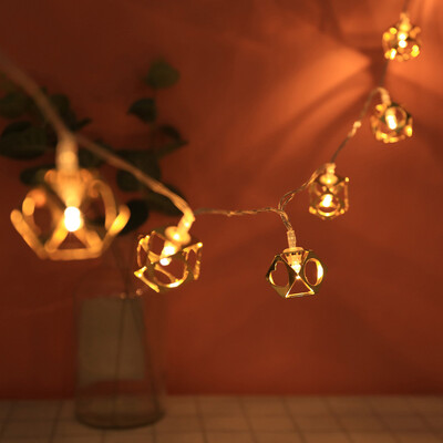 

〖Follure〗Curtain Metal Dice Lights String House Party Decor Striking With 10 LED Beads