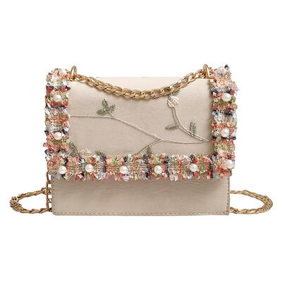 

Sweet Women Flowers PU Leather Lady Hasp Flap Chain Shoulder Messenger Bags