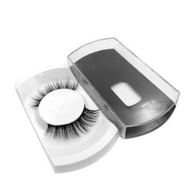 

1 Pair 3D False Eyelashes Invisible Band Natural Black Eyelash Full Strip Reusable