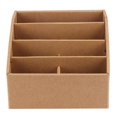 

Greensen Original Premium Khaki Card Paper Desktop Storage Box Table Organizer for Office Home