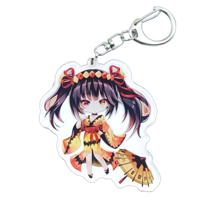 

CAR-TOBBY Anime DATE A LIVE Tokisaki Kurumi KeyChain Cosplay Acrylic Key ring Pendant Gift