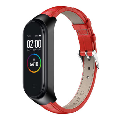 

〖Follure〗Replacement Leather Wristband Band Strap Metal Case For Xiaomi Mi Band 4