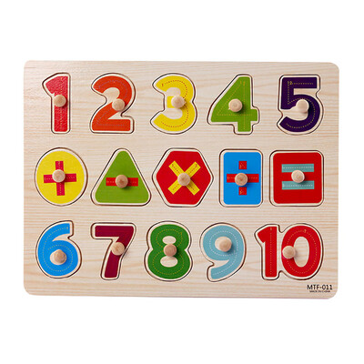 

Gobestart Wooden Number Lette Puzzle Jigsaw Early Learning Baby Kids Educational Toys A
