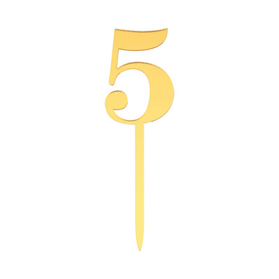 

1Pcs New Gold Color Number 0 1 2 3 4 5 6 7 8 9 Birthday Cake Topper Acrylic Children Birthday Annivesary Party Decoration