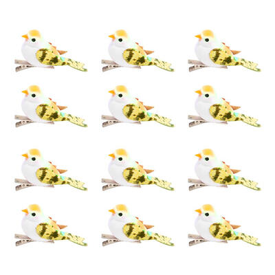 

12pcs Foam Artificial Simulation Bird Flower Wedding Christmas Tree Decor
