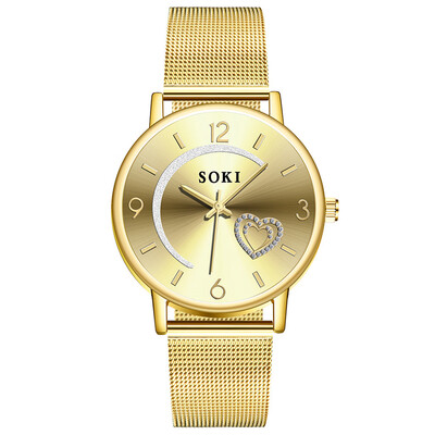 

RM SOKI New 2019 Fashion Love Diamond Dial Womens Watch