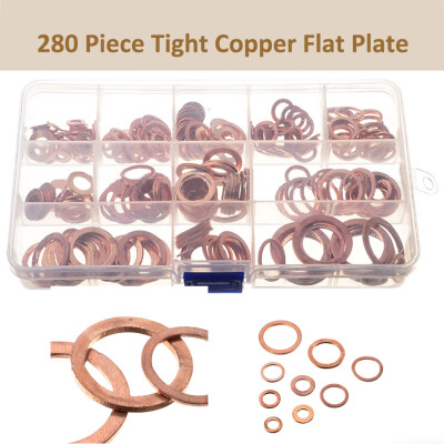 

〖Follure〗Tight Flat Plate Seal Assortment Kit 280 Piece for Screws Connection Elements