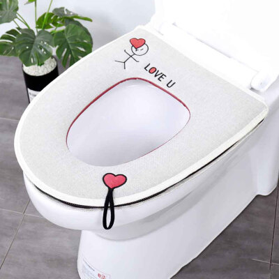 

Soft Bathroom Toilet Seat Closestool Washable Warmer Mat Cover Pad Cushion