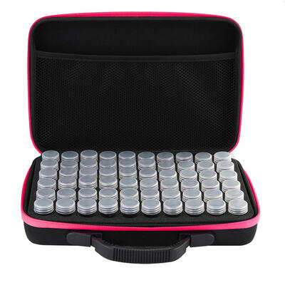

60 Bottles Diamond Painting Charms Box Cross-Stitch Tool Storage Hand Bag