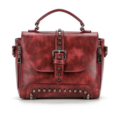 

AOILDLLI Crossbody Bags for Women Messenger Bags 2019 Vintage Leather Bags Handbags Women Famous Brand Rivet Small Shoulder