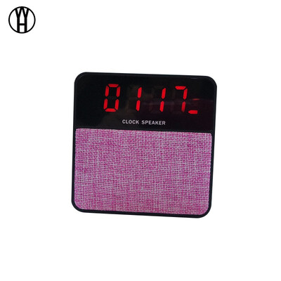 

WH T1 Fabric Wireless portable Bluetooth Speaker Alarm clock radio MP3 player USB Speaker for phone computer Time monitor