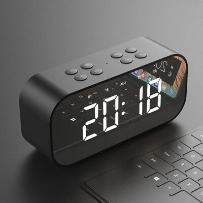 

Bluetooth 50 Portable Wireless Bluetooth Speaker Column Subwoofer Music Sound Box LED Time Snooze Alarm Clock