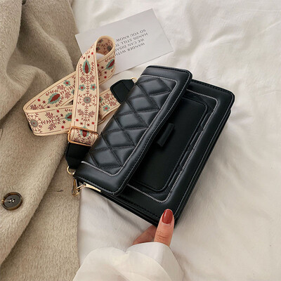 

Ins texture rhomboid small square bag broadband womens bag 2019 new bag Korean version 100 lap bag single shoulder oblique satche