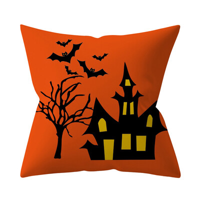 

Happy Halloween Square Pillow Cases Car Sofa Cushion Cover Home Decor