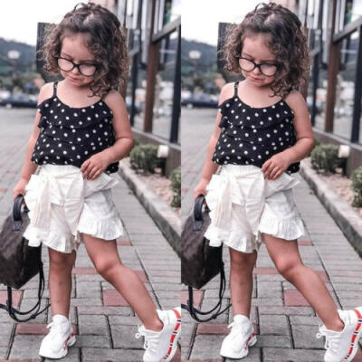 

Summer Baby Kids Girls Toddler Tank Top VestShort Pants Outfits Clothes Set USA