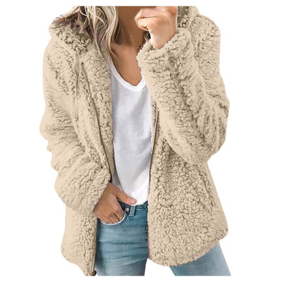 

Toponeto Womens Autumn Winter Long Sleeve Thick Hooded Open Stitch Coat Jacket Cardigan