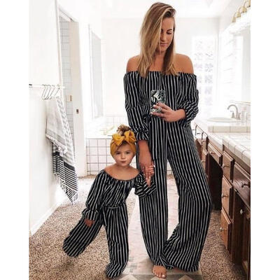 

Family Clothes Mother & Daughter Matching Mom Women Casual Jumpsuit Outfits