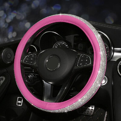 

Full drill steering wheel cover car hot sale diamond steering wheel cover new set of personality unisex steering wheel tide Purple