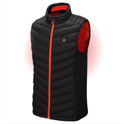 

Mens USB Electric Heated Waistcoat Warmer Vest Rechargeable Heating Jacket Tops